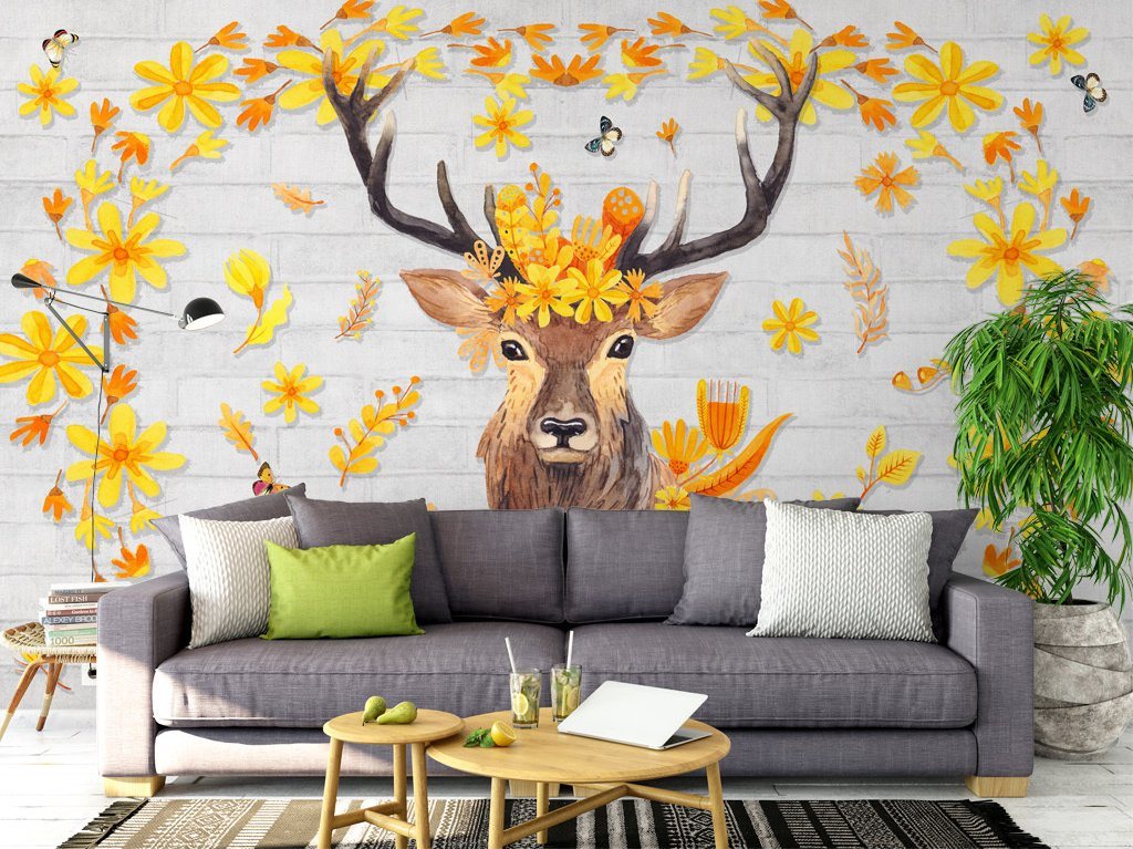 3D Elk 147 Wall Murals Wallpaper AJ Wallpaper 2