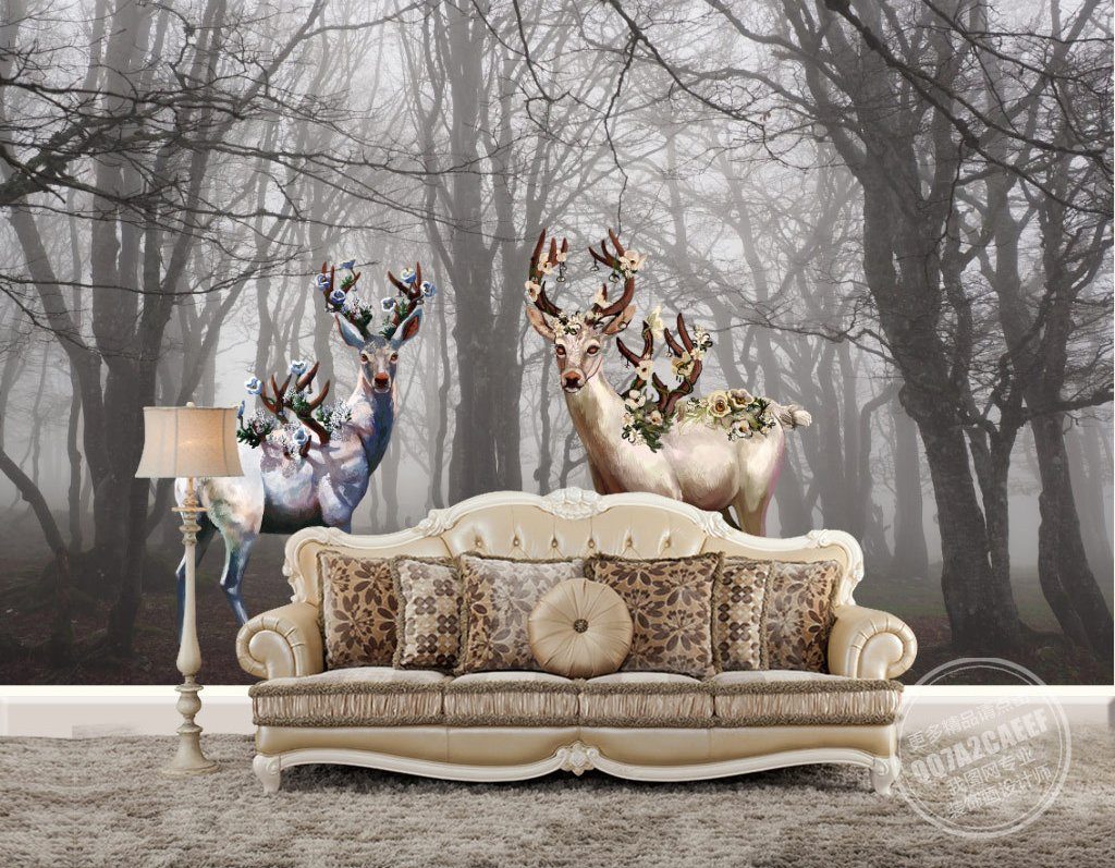 3D Elk 208 Wall Murals Wallpaper AJ Wallpaper 2