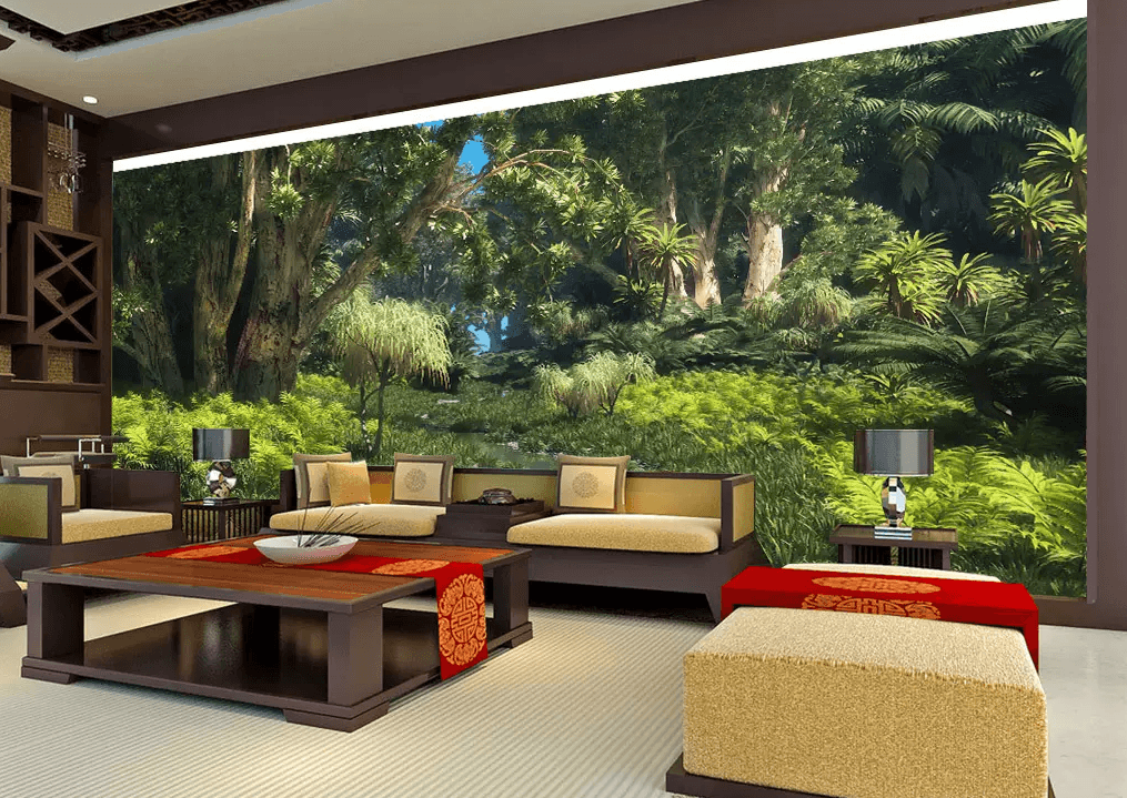 3D Sunshine Woods River 216 Wallpaper AJ Wallpaper 2