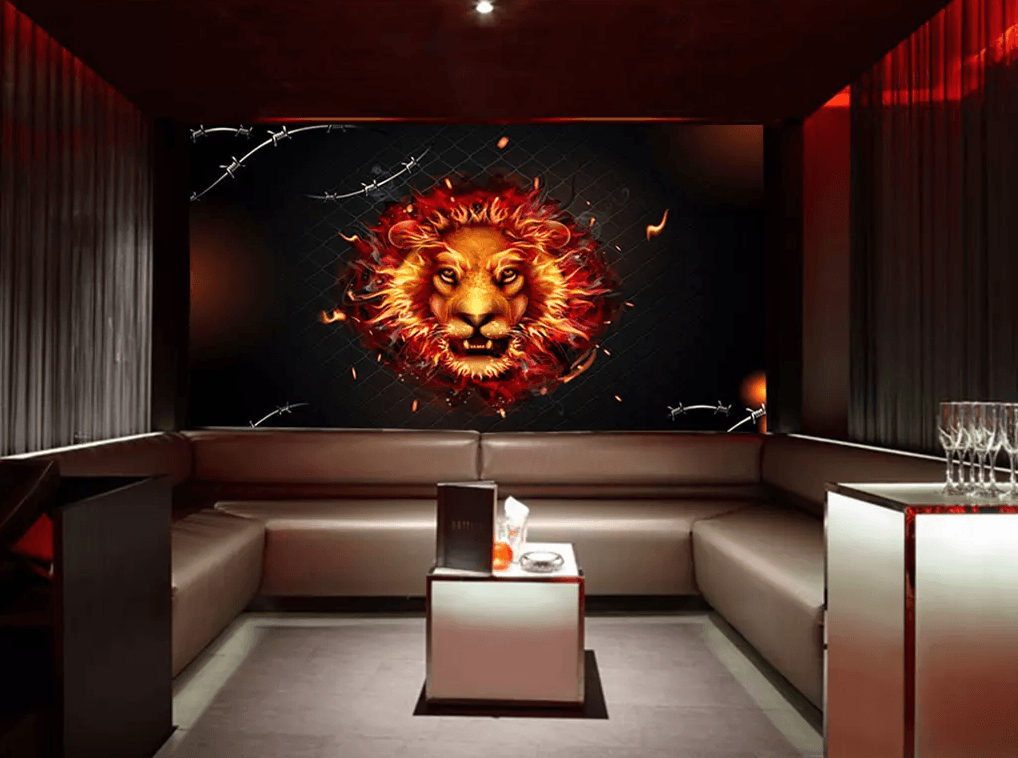 3D Fire Lion Head 85 Wallpaper AJ Wallpaper 2
