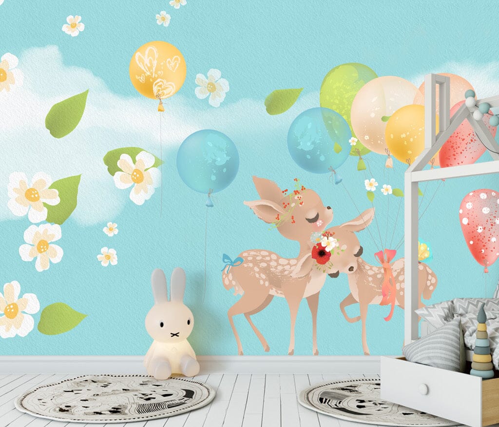 3D Colorful Balloons WC031 Wall Murals Wallpaper AJ Wallpaper 2
