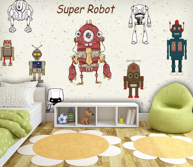 3D Robot 1241 Wall Murals Wallpaper AJ Wallpaper 2