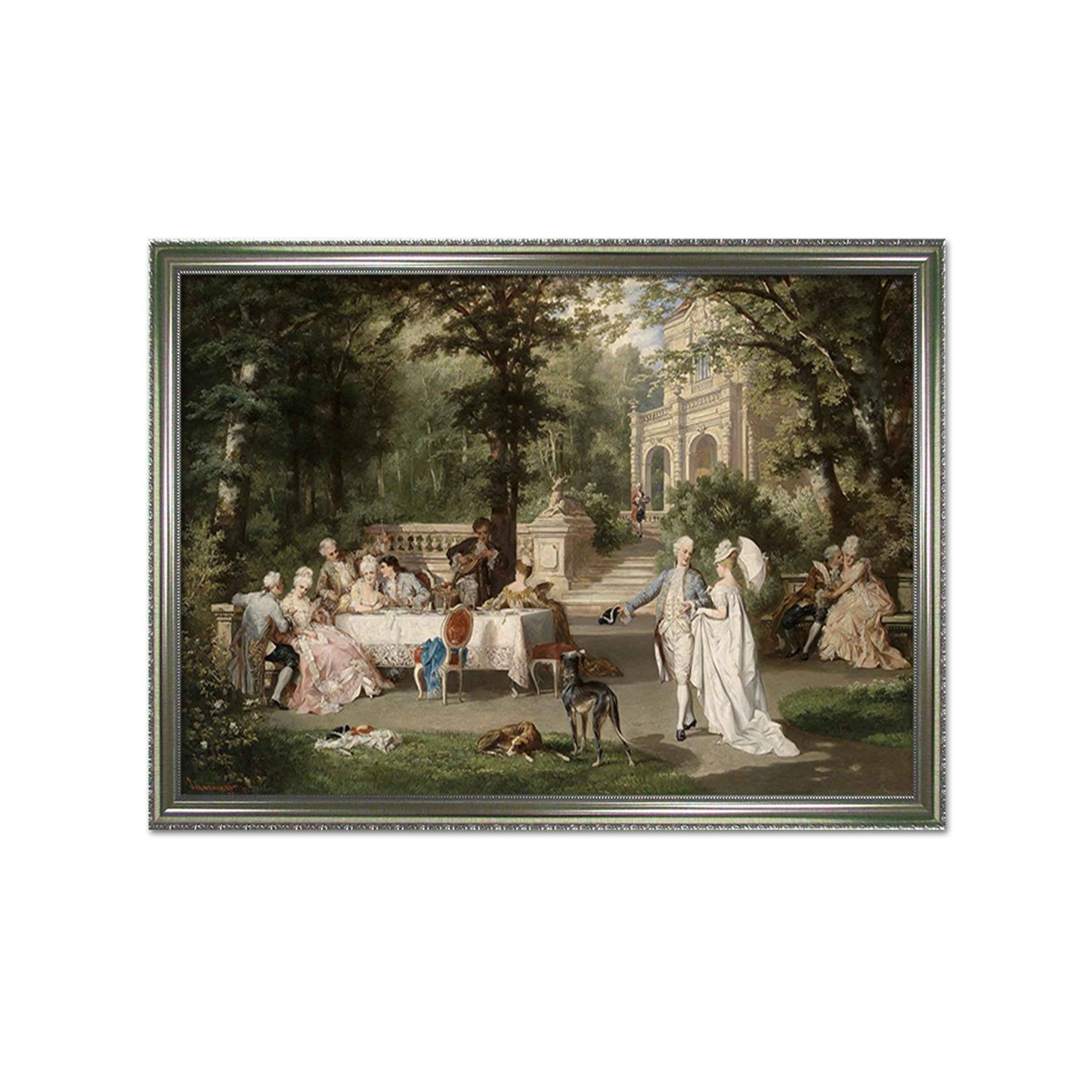 3D Relaxing Afternoon Tea 148 Fake Framed Print Painting Wallpaper AJ Creativity Home