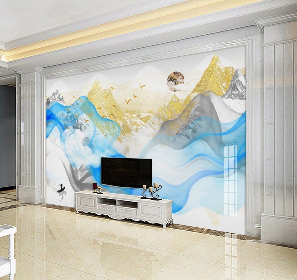 3D Mountain Peak Bird 95 Wall Murals Wallpaper AJ Wallpaper 2