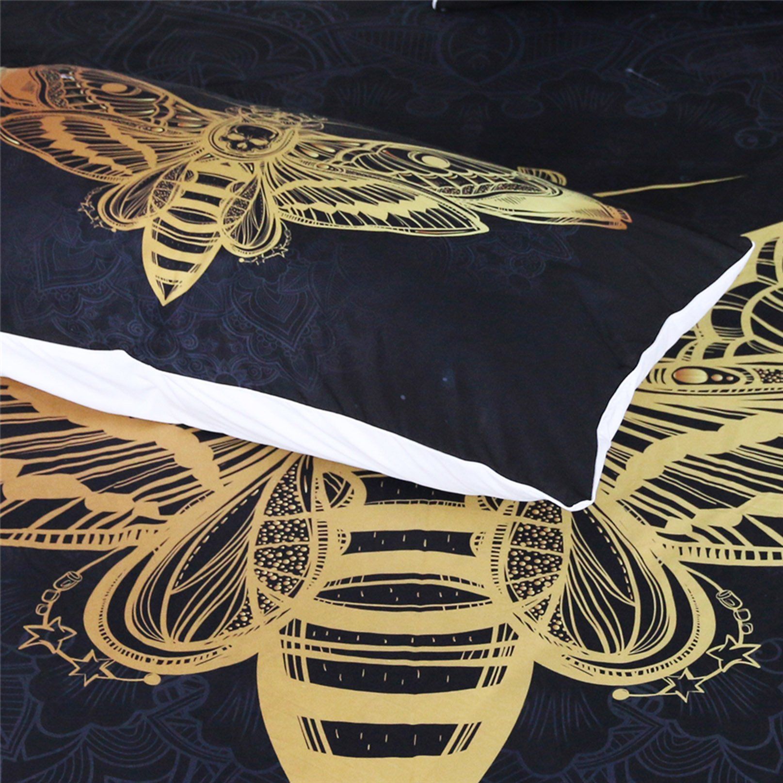 3D Hot Stamping Moth 190 Bed Pillowcases Quilt Wallpaper AJ Wallpaper