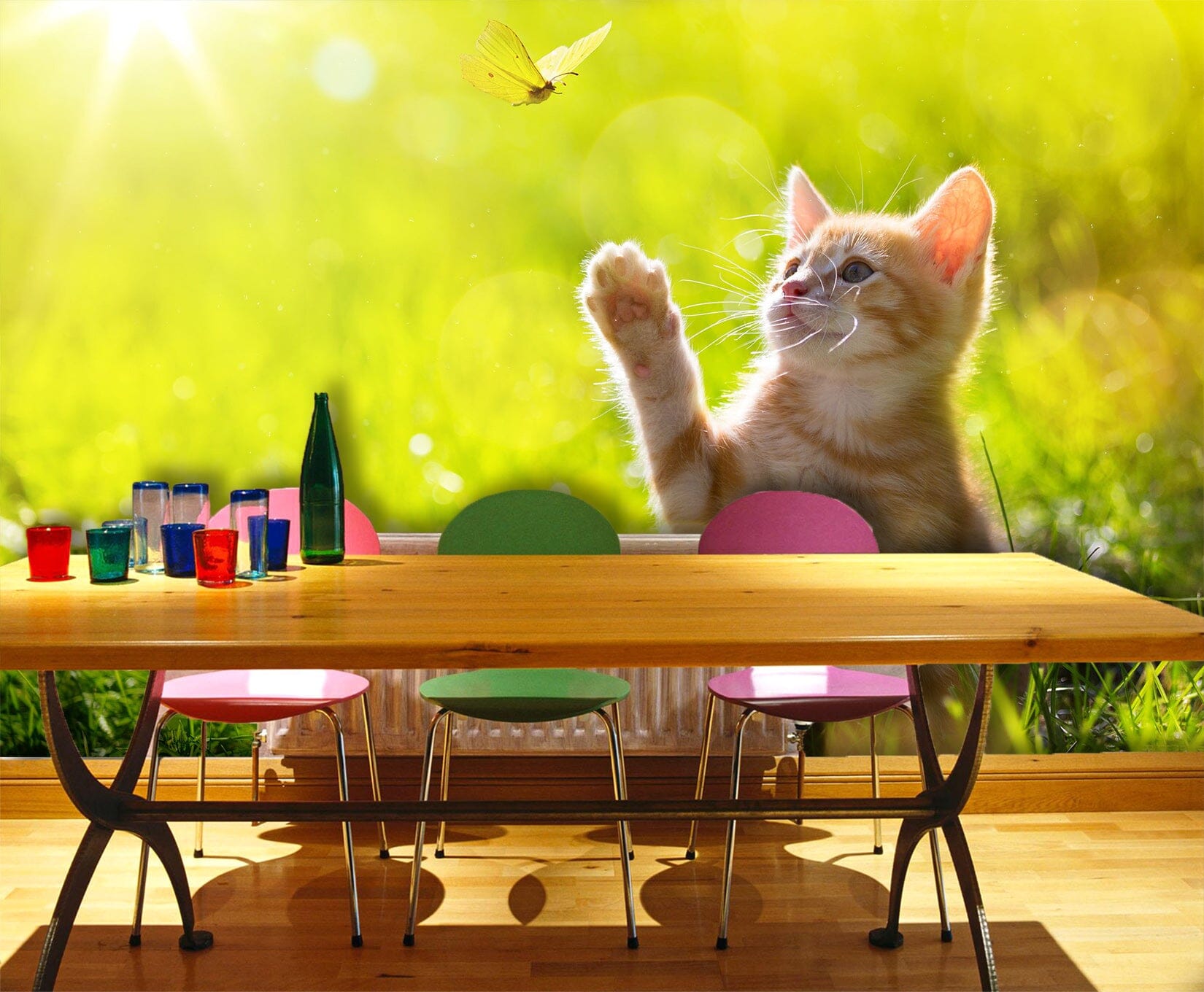 3D Sunny Cat 1068 Wall Murals Wallpaper AJ Wallpaper 2