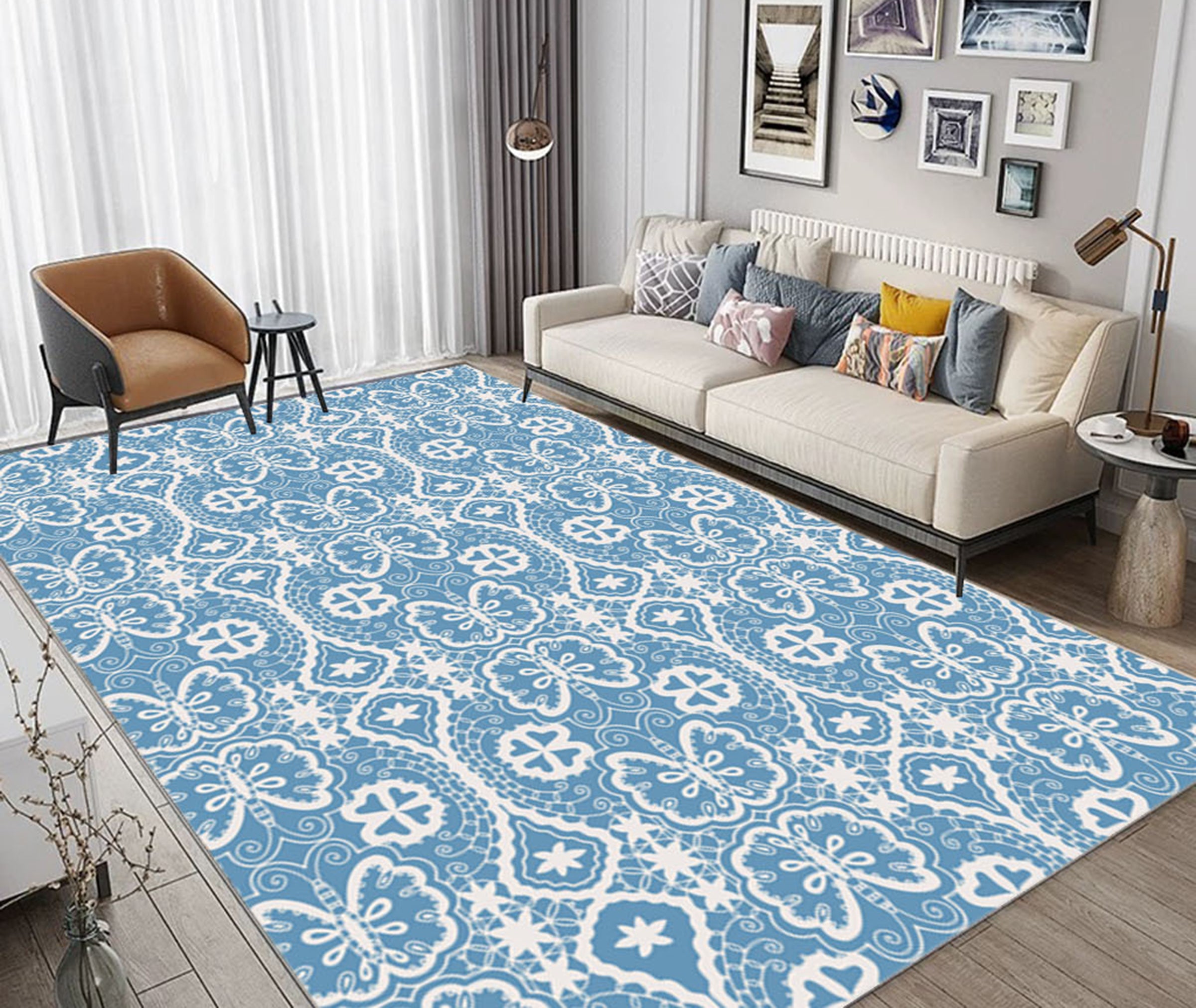 3D Colored Flowers WG528 Non Slip Rug Mat Mat AJ Creativity Home
