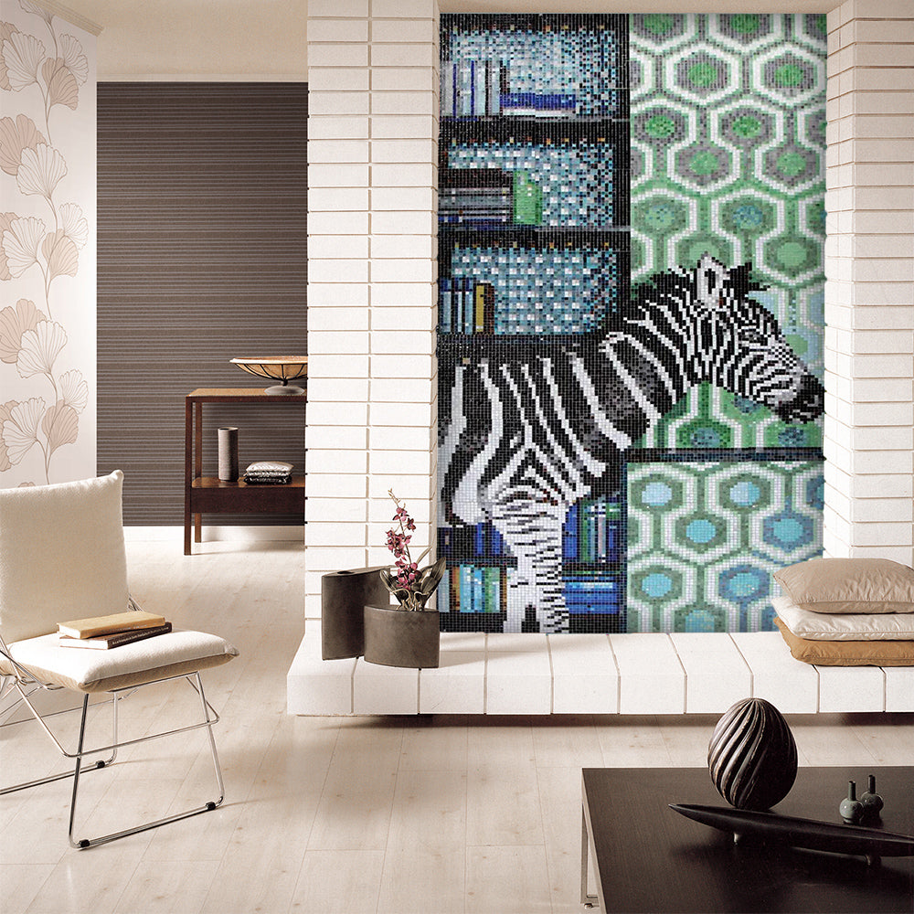 3D Embroidery Zebra WC835 Wall Murals