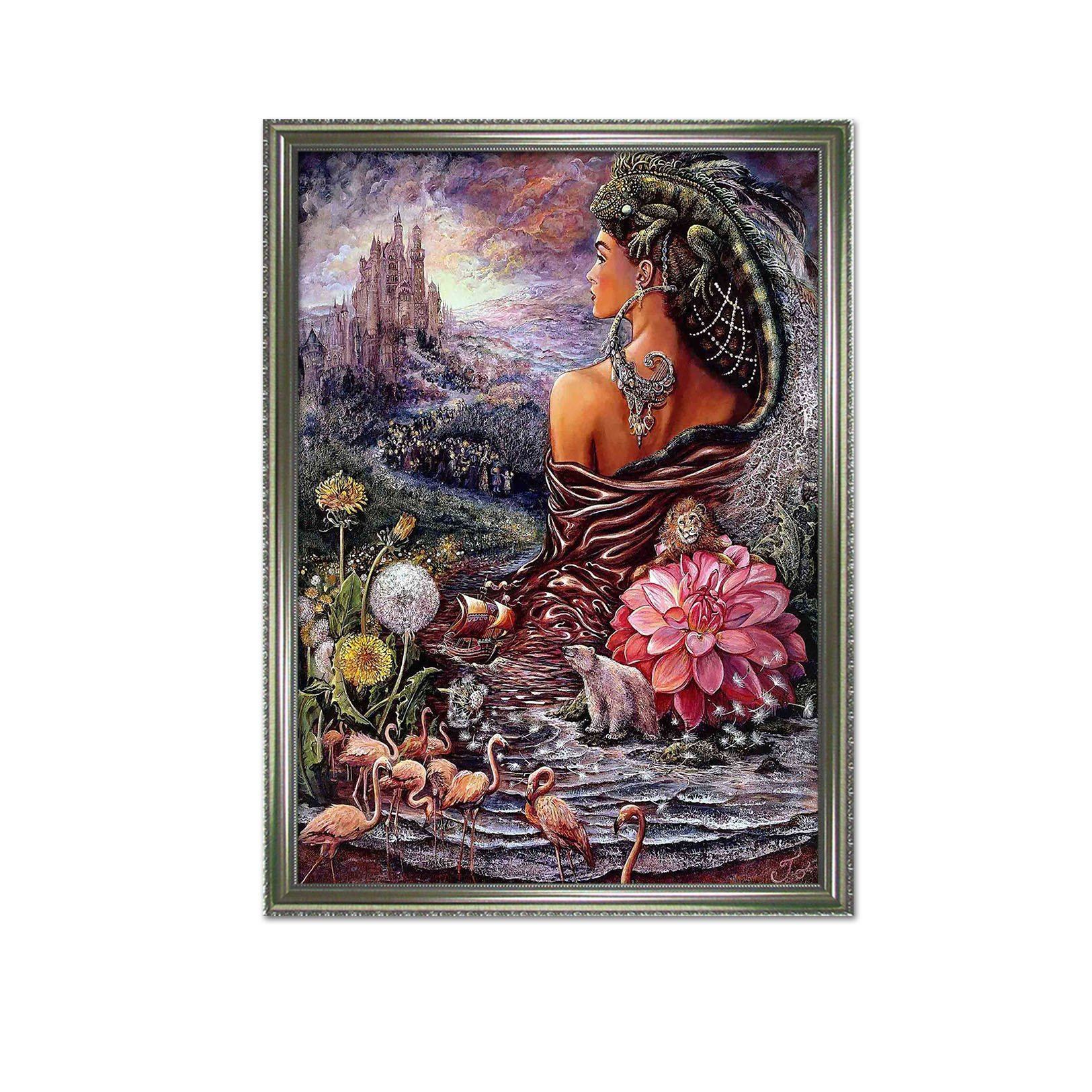 3D Glamour Woman 101 Fake Framed Print Painting Wallpaper AJ Creativity Home