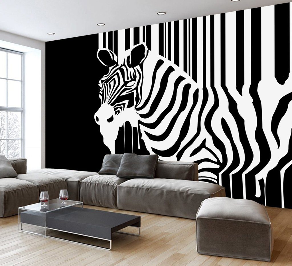 3D Zebra 449 Wall Murals Wallpaper AJ Wallpaper 2