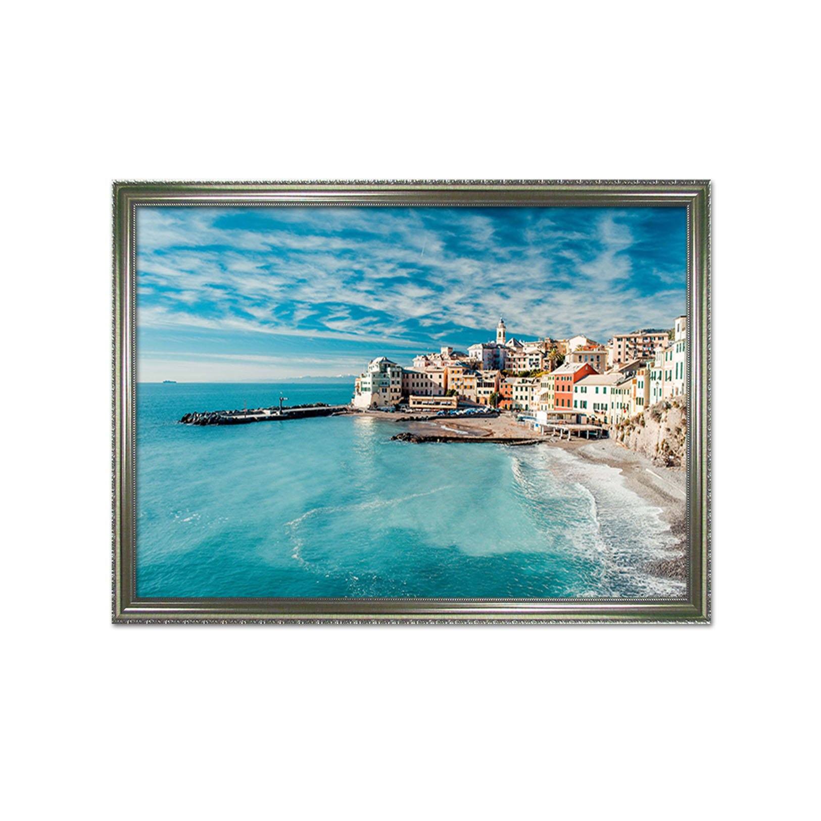 3D Seaside Town 076 Fake Framed Print Painting Wallpaper AJ Creativity Home