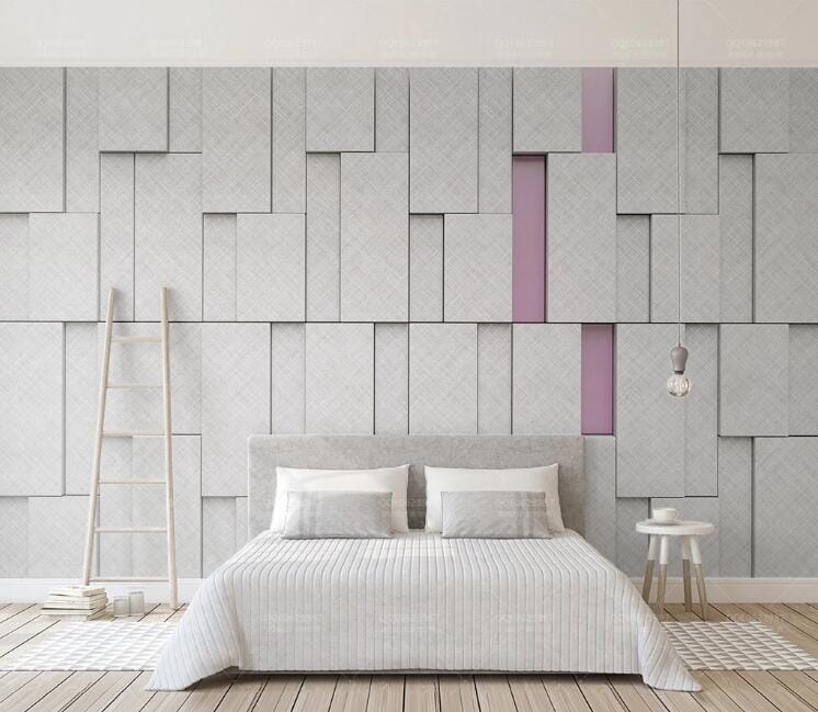 3D White Rectangle WC175 Wall Murals Wallpaper AJ Wallpaper 2