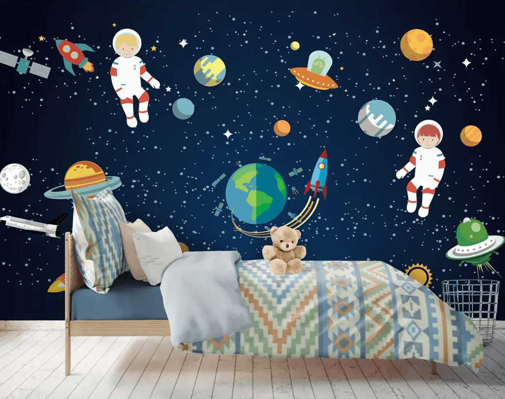 3D Cartoon Spaceship Astronaut 202 Wallpaper AJ Wallpaper 2