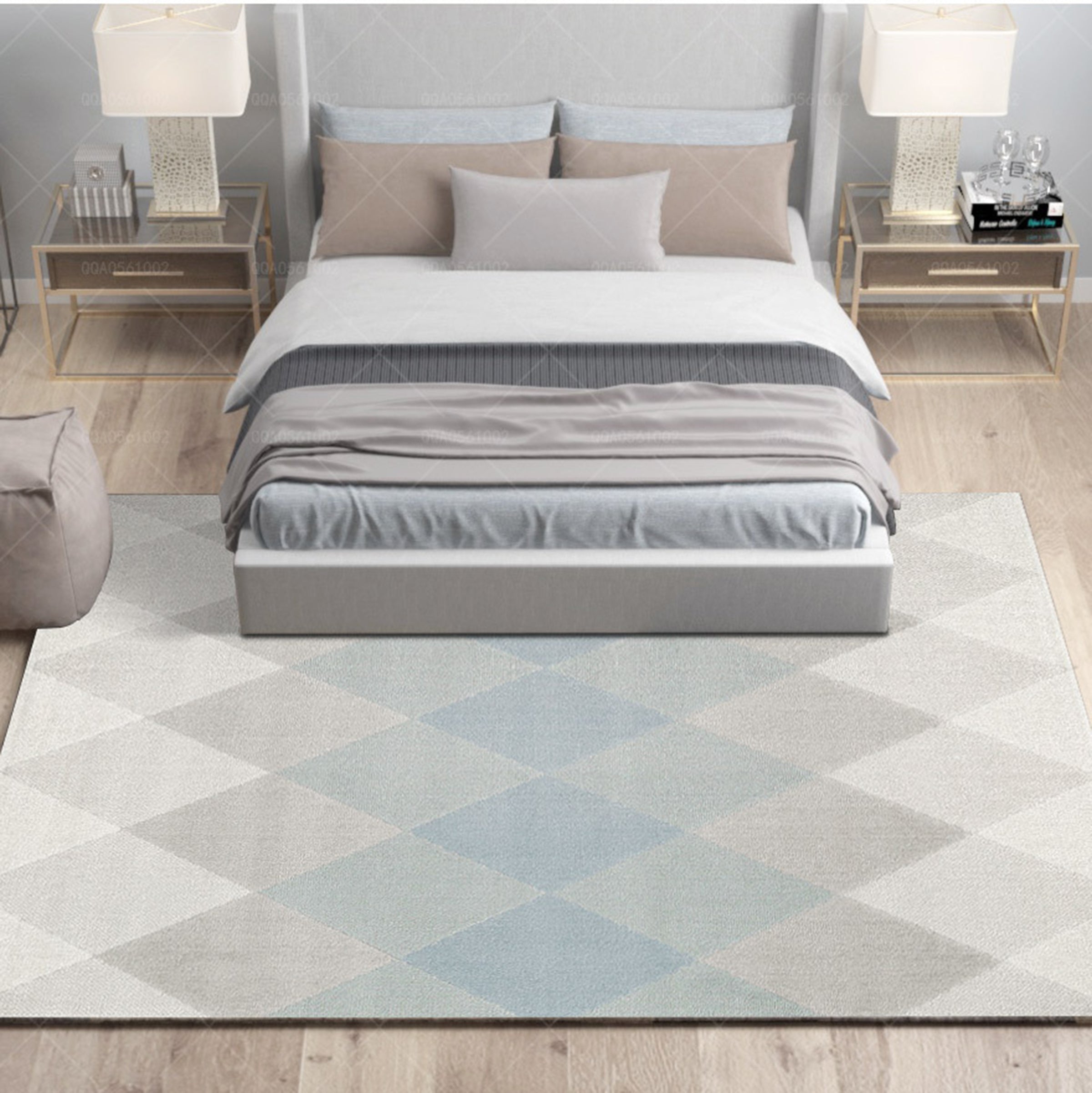 3D Color Geometry WG196 Non Slip Rug Mat Mat AJ Creativity Home