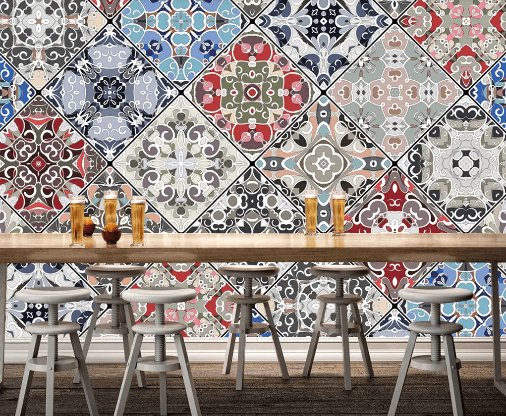 3D Square Pattern Flower 370 Wallpaper AJ Wallpaper 2