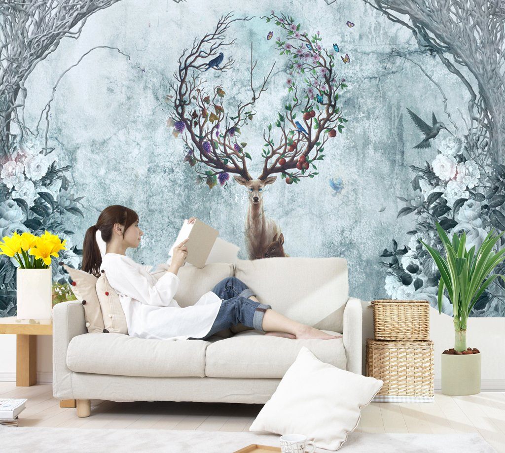 3D Elk 192 Wall Murals Wallpaper AJ Wallpaper 2