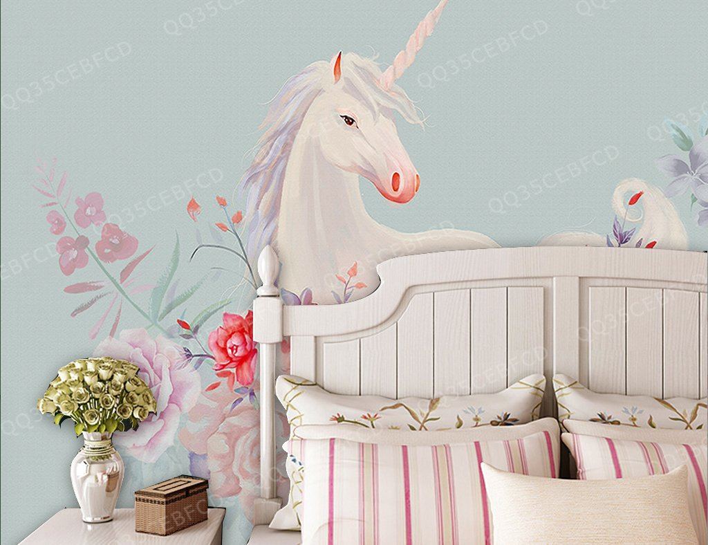 3D Unicorn 129 Wall Murals Wallpaper AJ Wallpaper 2