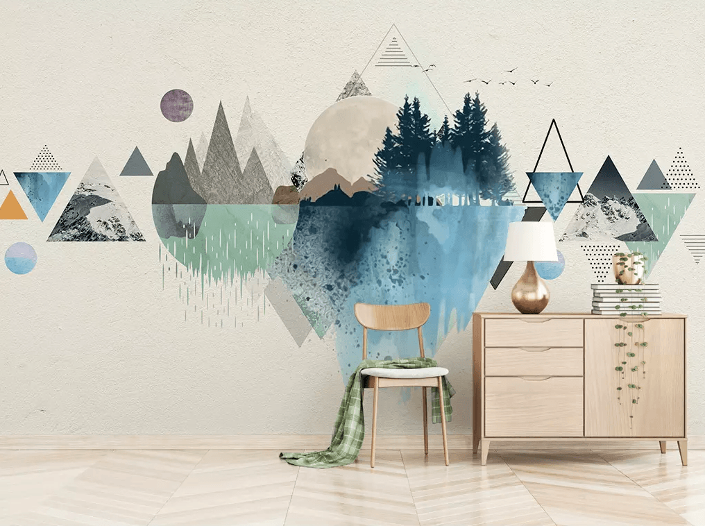 3D Painting Triangle Pattern 223 Wallpaper AJ Wallpaper 2