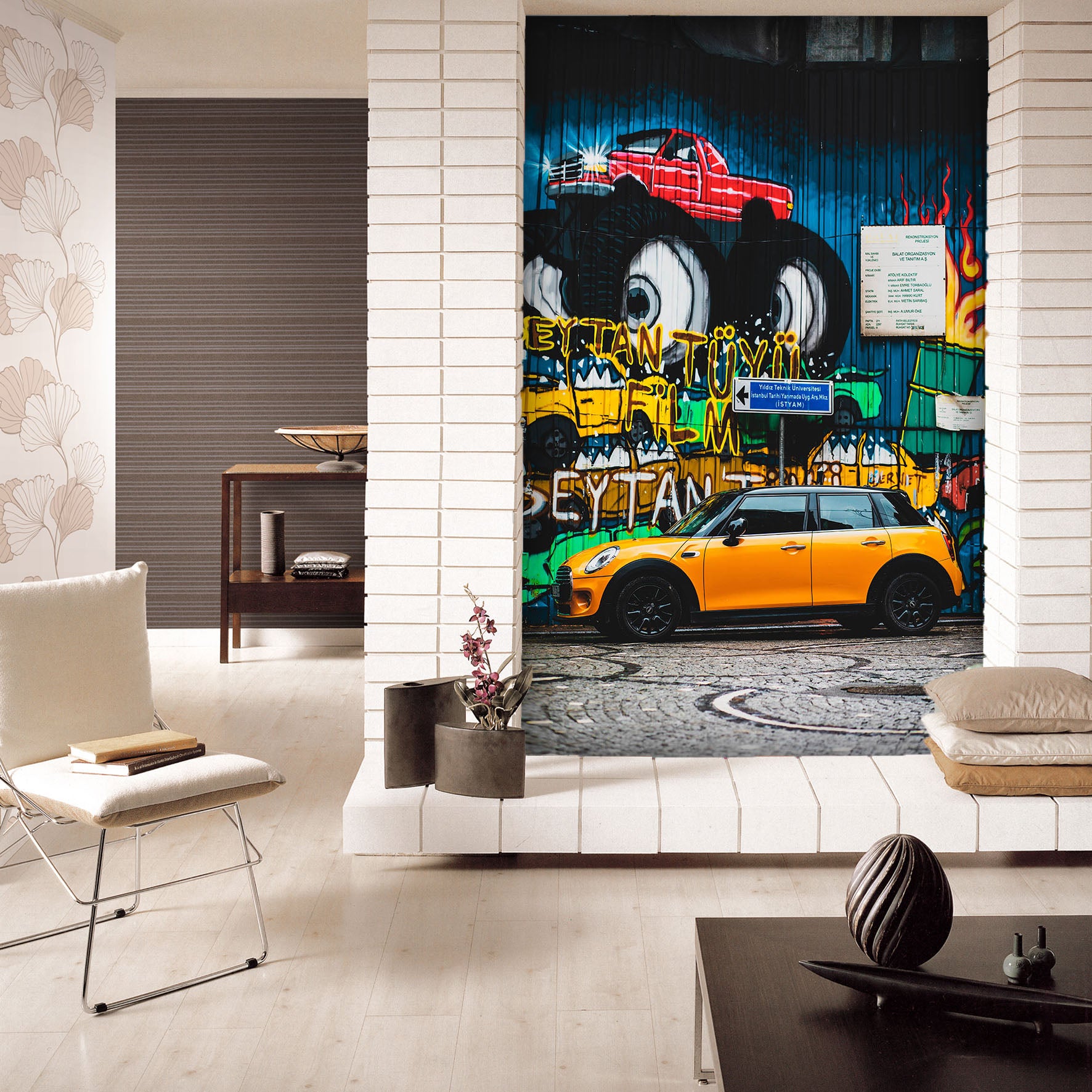 3D Automotive Wall 428 Vehicle Wall Murals