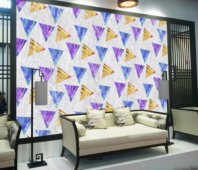 3D Colored Triangle 1269 Wall Murals Wallpaper AJ Wallpaper 2