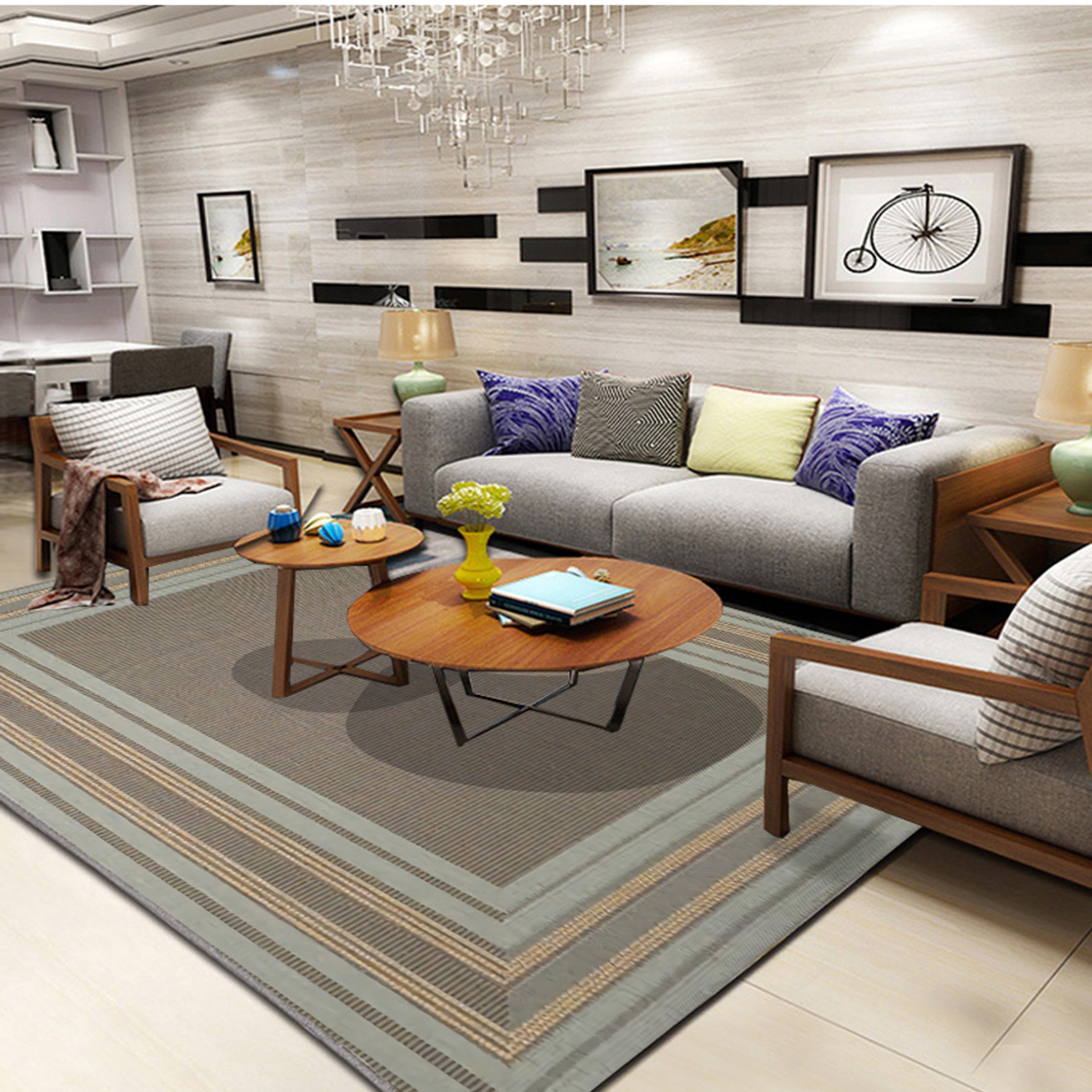 3D Dark Lines WG210 Non Slip Rug Mat Mat AJ Creativity Home