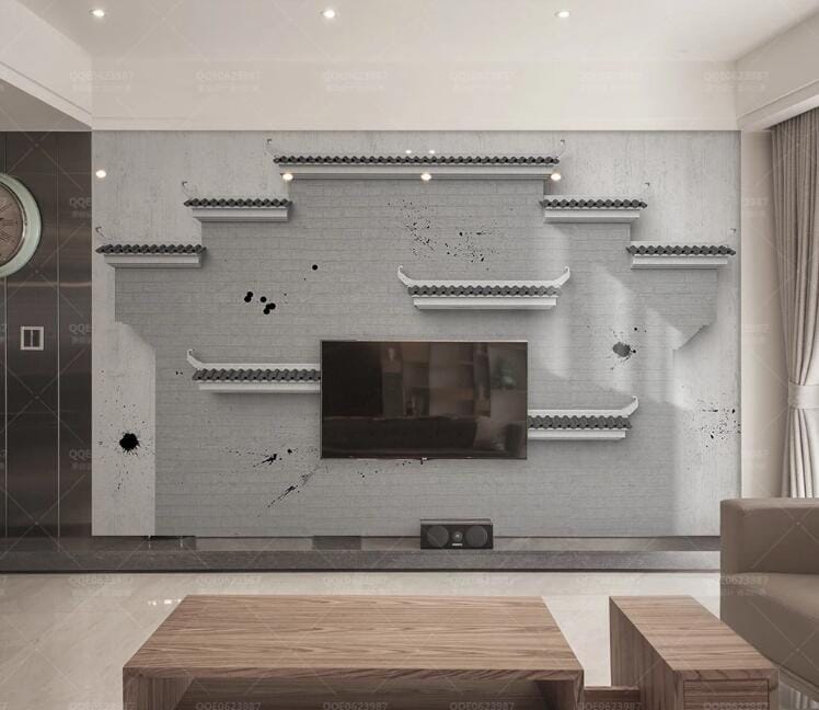 3D Simple Eaves WC209 Wall Murals Wallpaper AJ Wallpaper 2