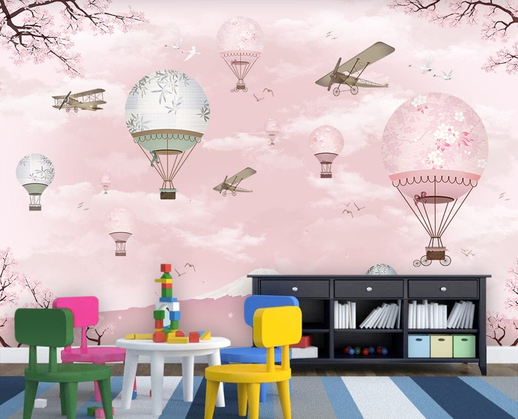3D Hot Air Balloon WC036 Wall Murals Wallpaper AJ Wallpaper 2