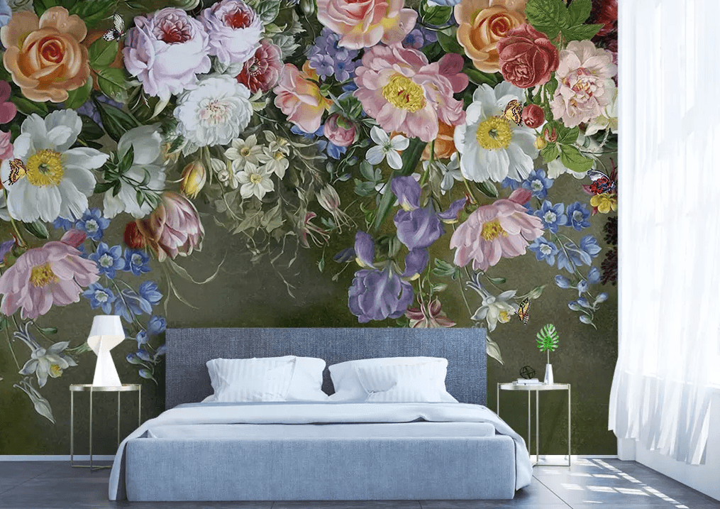 3D Stacked Flowers 257 Wallpaper AJ Wallpaper 2