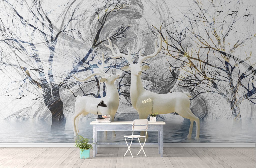 3D Elk 468 Wall Murals Wallpaper AJ Wallpaper 2
