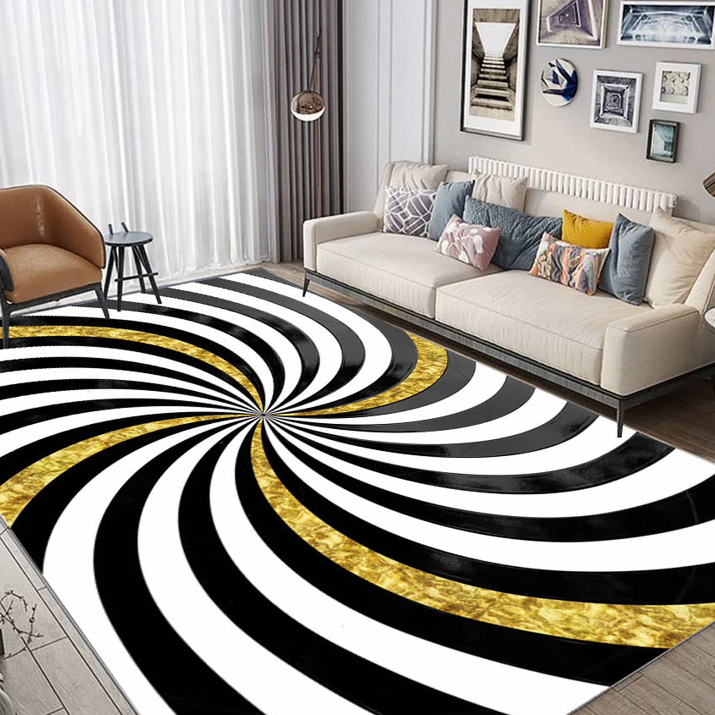 3D Colored Lines WG509 Non Slip Rug Mat Mat AJ Creativity Home