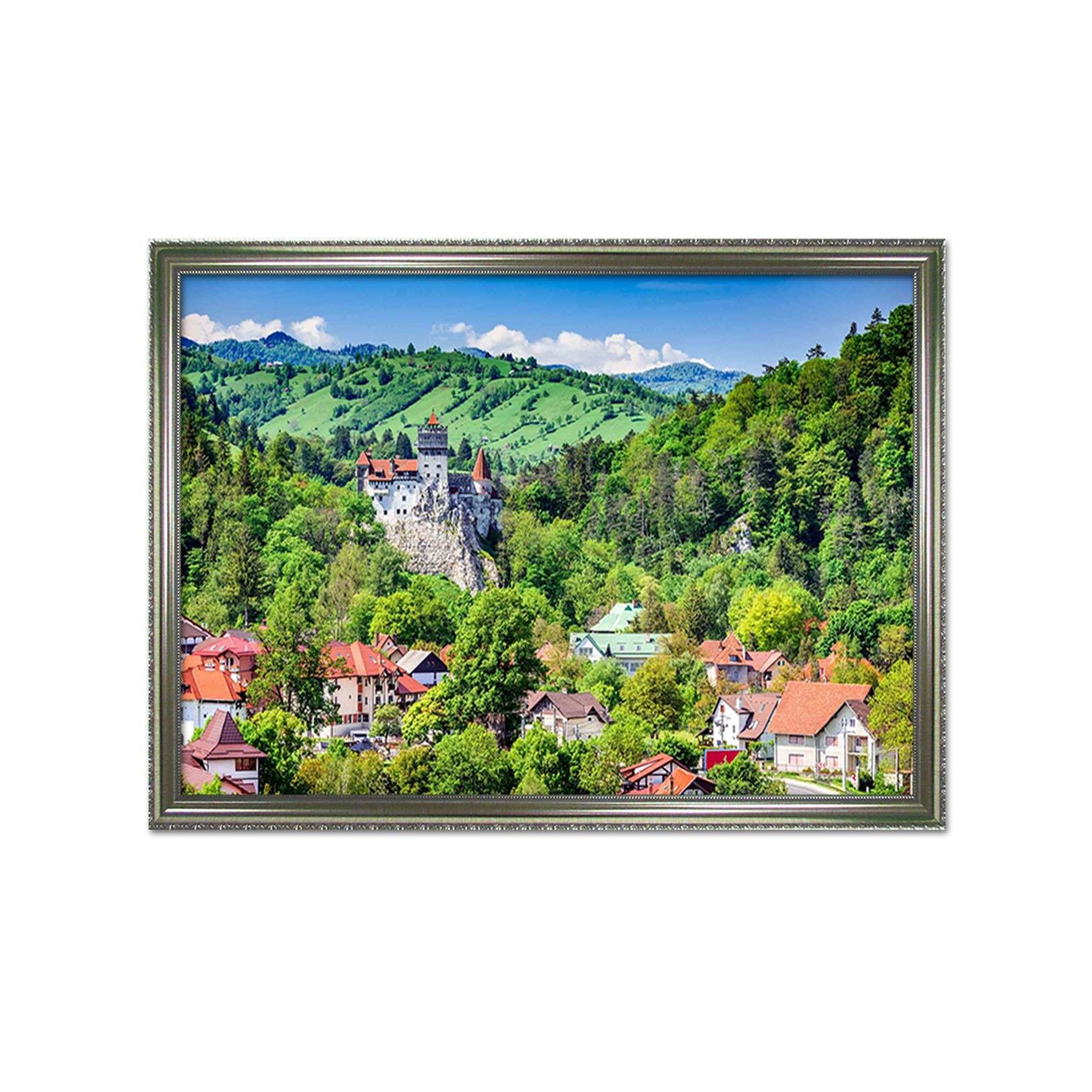 3D Forest Village 111 Fake Framed Print Painting Wallpaper AJ Creativity Home