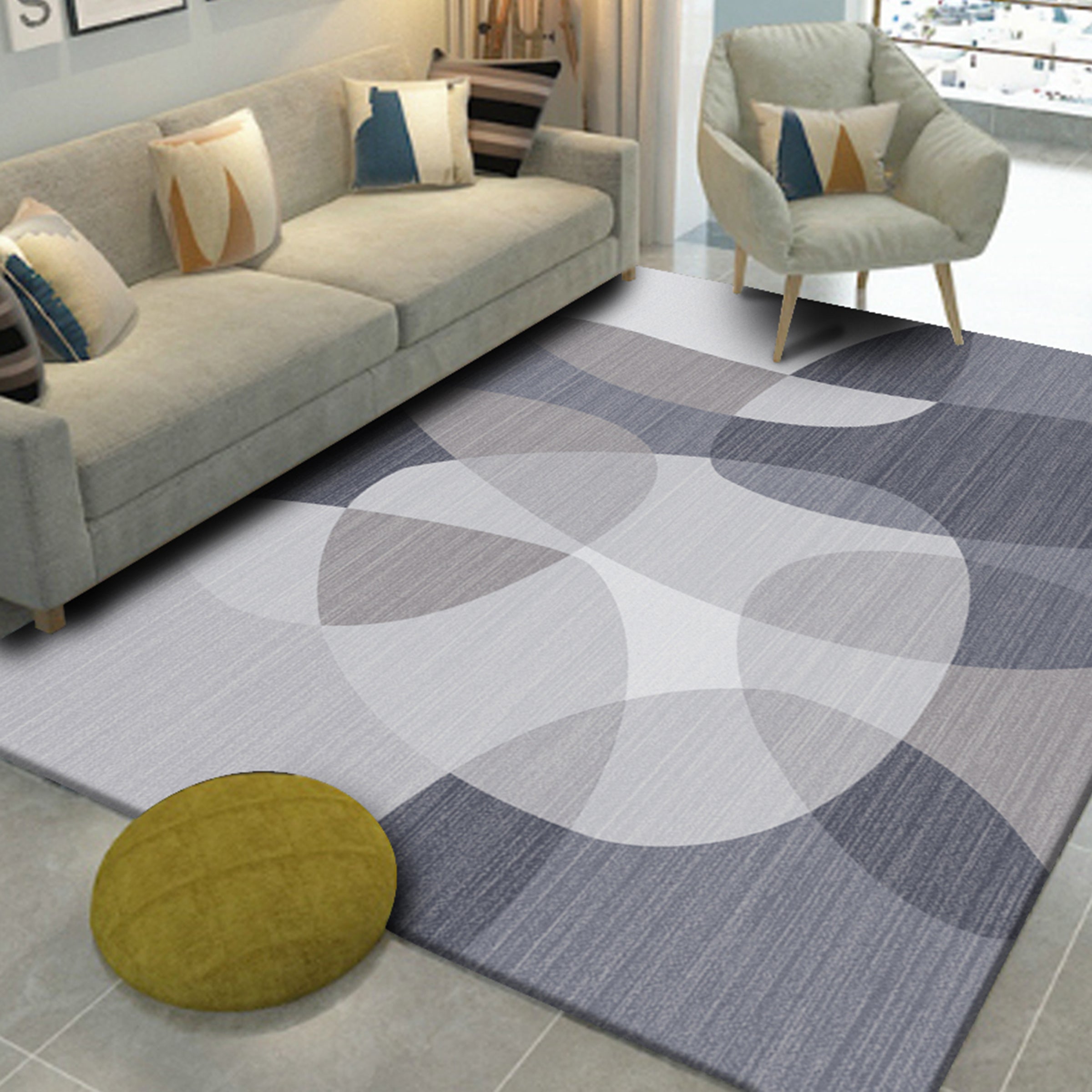3D Colored Circle WG076 Non Slip Rug Mat Mat AJ Creativity Home