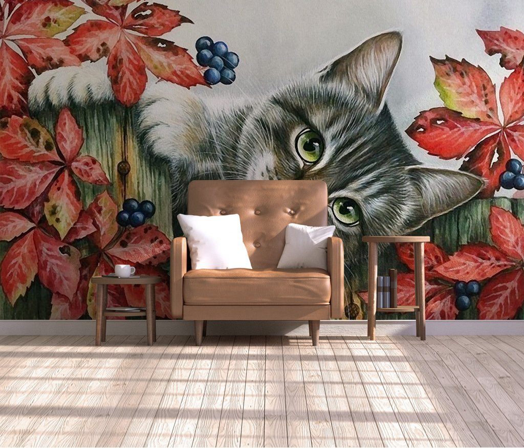 3D kitten 832 Wall Murals Wallpaper AJ Wallpaper 2