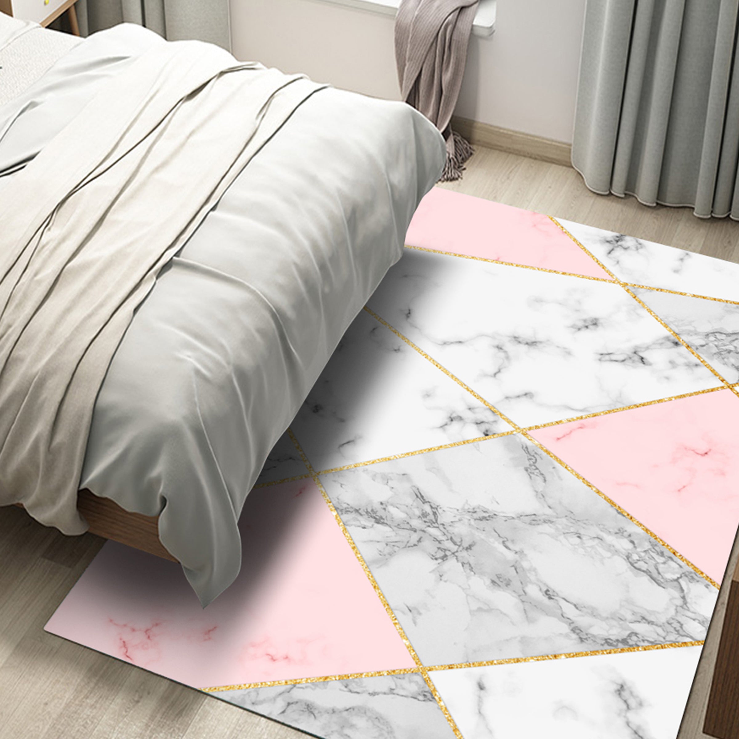3D Colored Geometric Pattern WG450 Non Slip Rug Mat Mat AJ Creativity Home