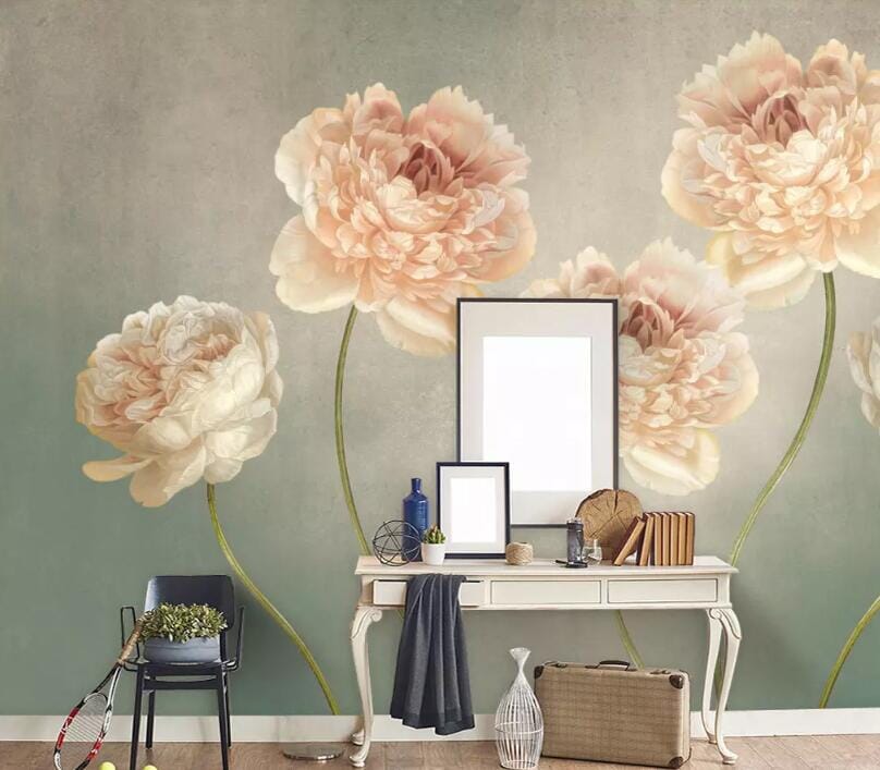 3D Pink Peony 1624 Wall Murals Wallpaper AJ Wallpaper 2