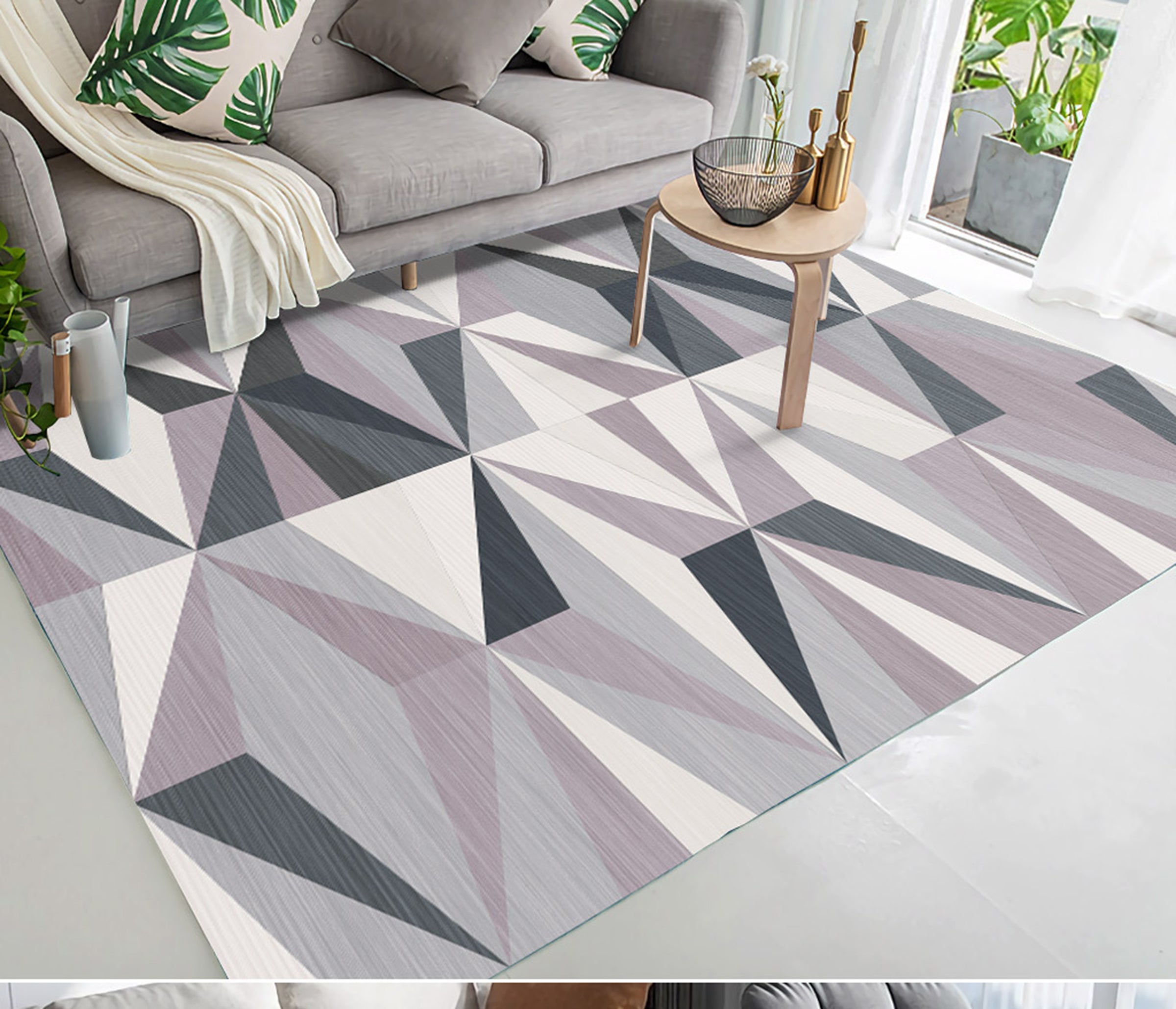 3D Colored Geometric Pattern WG319 Non Slip Rug Mat Mat AJ Creativity Home