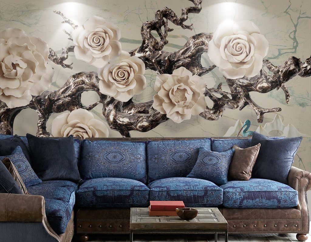 3D Flower Cluster 67 Wall Murals Wallpaper AJ Wallpaper 2
