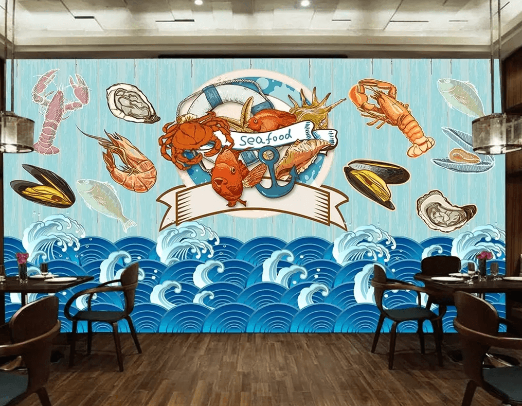 3D Fish And Shrimp Shell 125 Wallpaper AJ Wallpaper 2