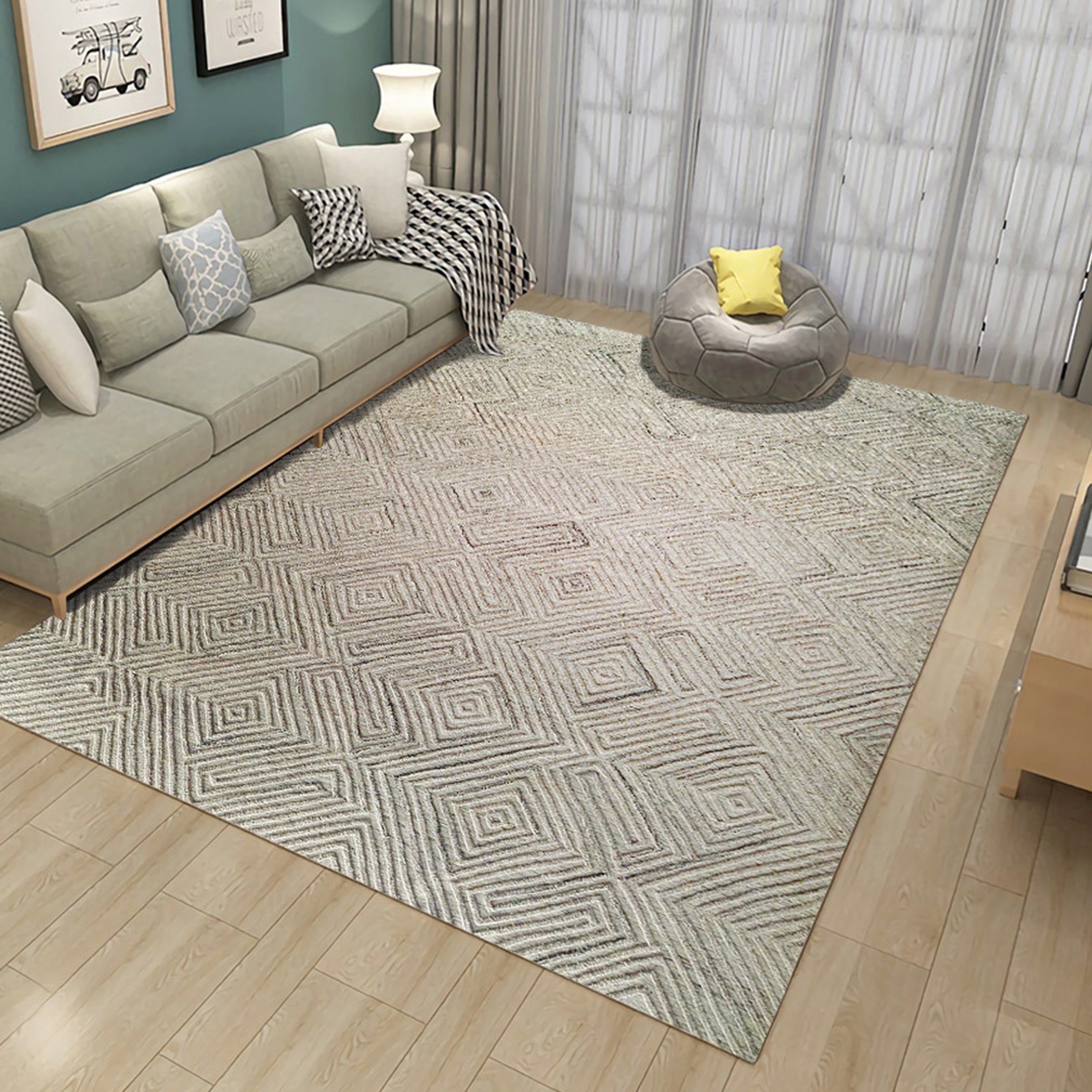 3D Mud Diamond WG114 Non Slip Rug Mat Mat AJ Creativity Home
