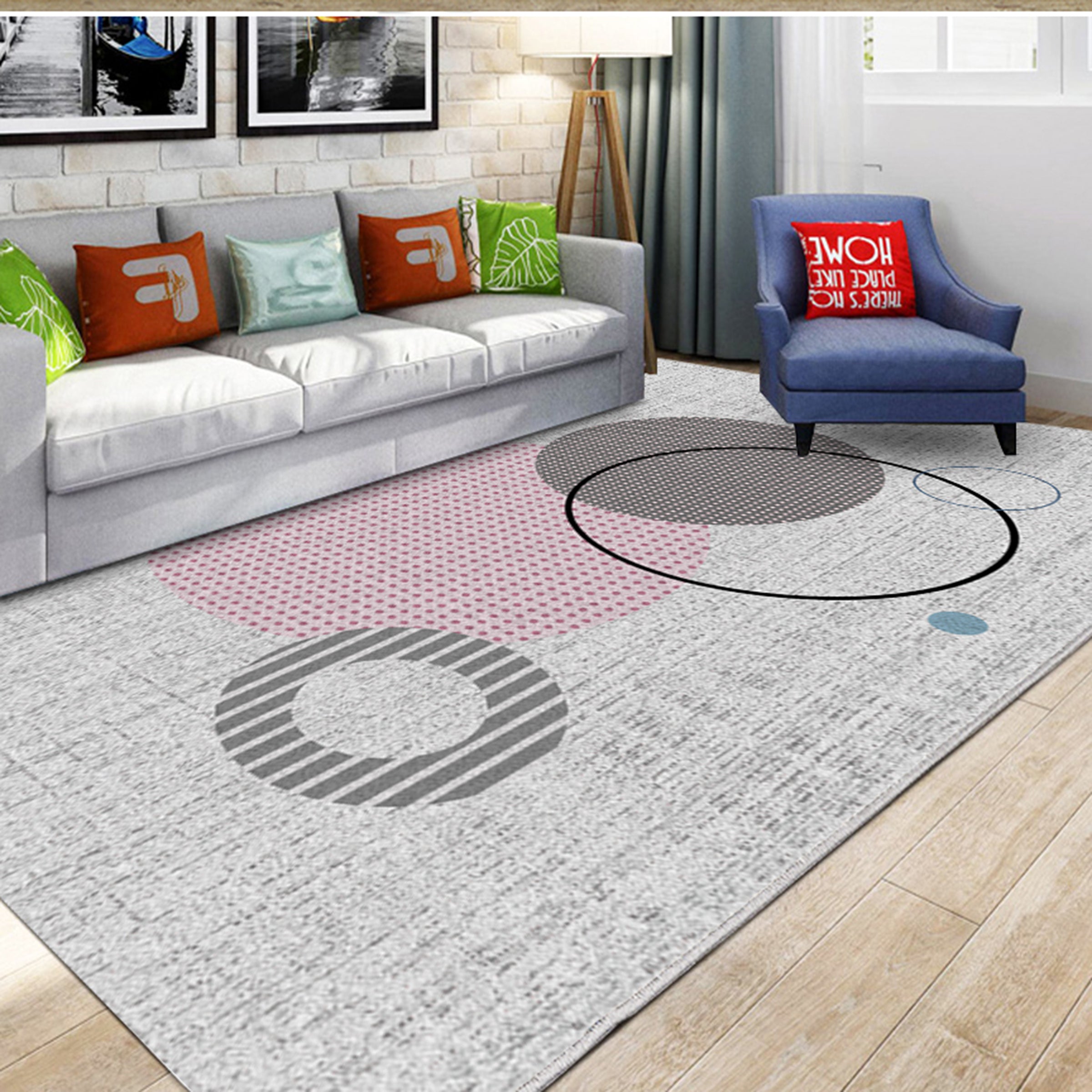 3D Modern Round WG544 Non Slip Rug Mat Mat AJ Creativity Home