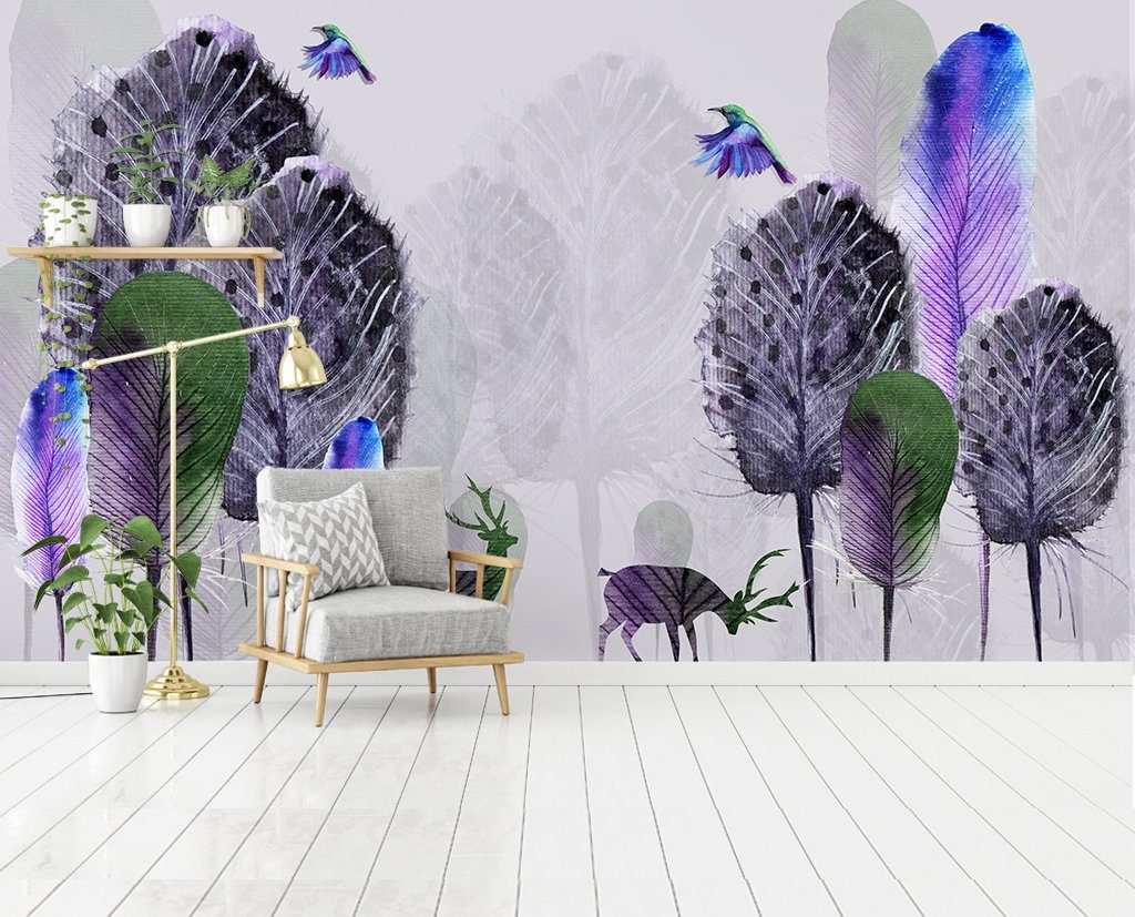 3D Tree Fawn 471 Wall Murals Wallpaper AJ Wallpaper 2