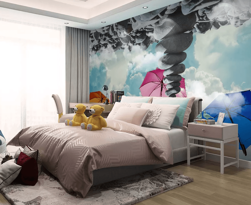 3D Reflection Color Umbrella 396 Wallpaper AJ Wallpaper 2