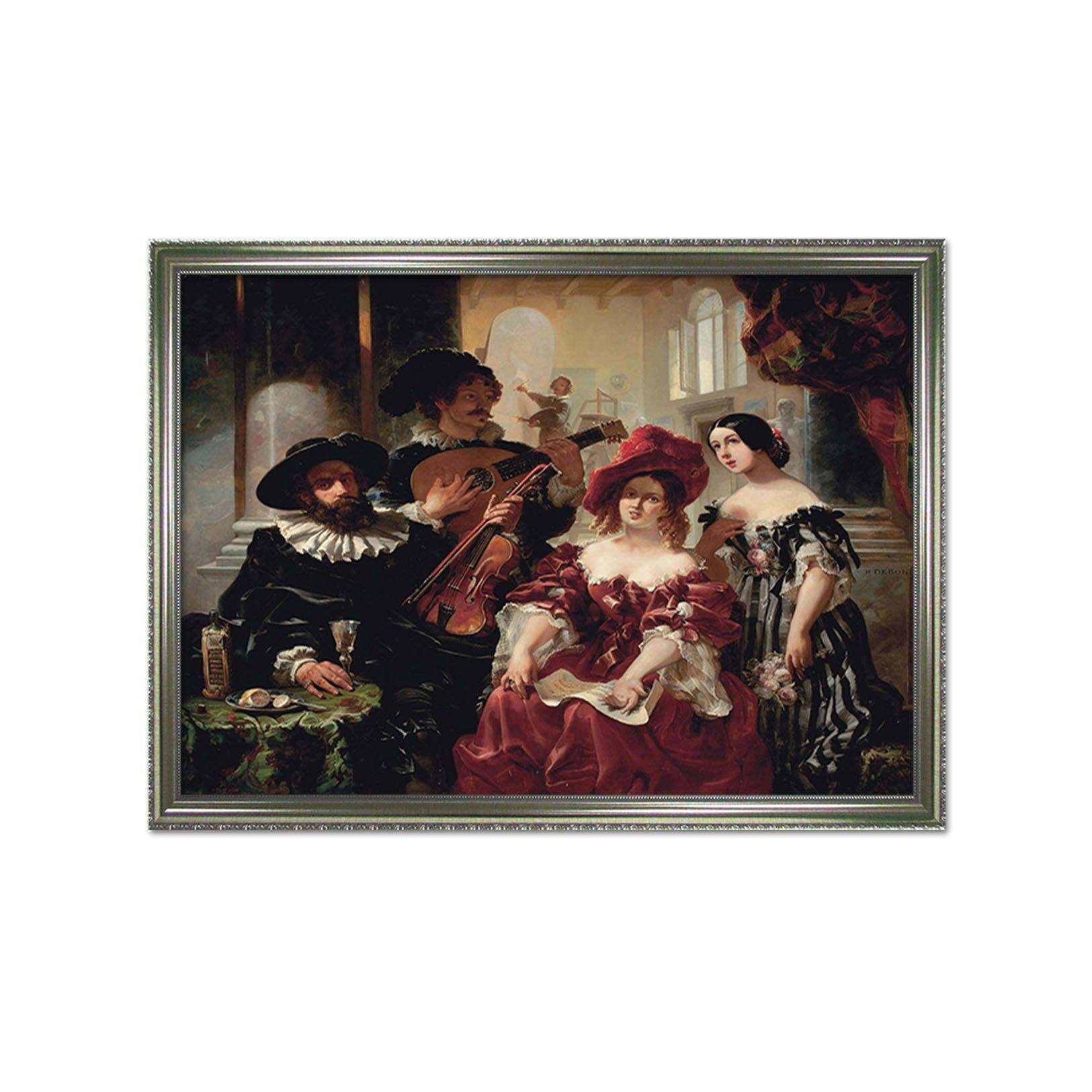 3D Music Performance 031 Fake Framed Print Painting Wallpaper AJ Creativity Home