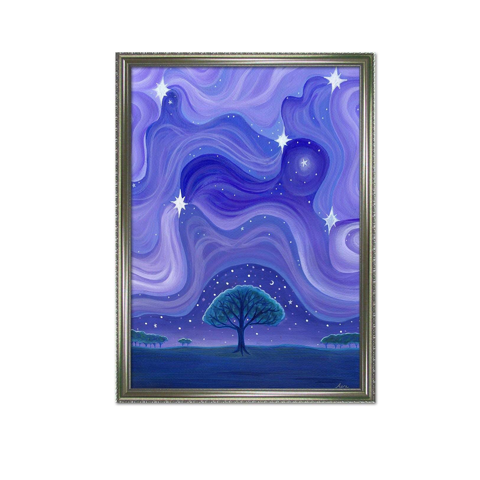 3D Abstract Tree 122 Fake Framed Print Painting Wallpaper AJ Creativity Home