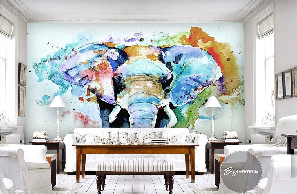 3D Graffiti Elephant 415 Wall Murals Wallpaper AJ Wallpaper 2