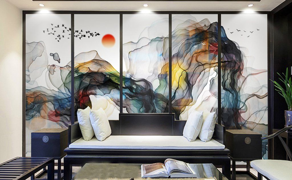 3D Colorful Ink Painting 63 Wall Murals Wallpaper AJ Wallpaper 2