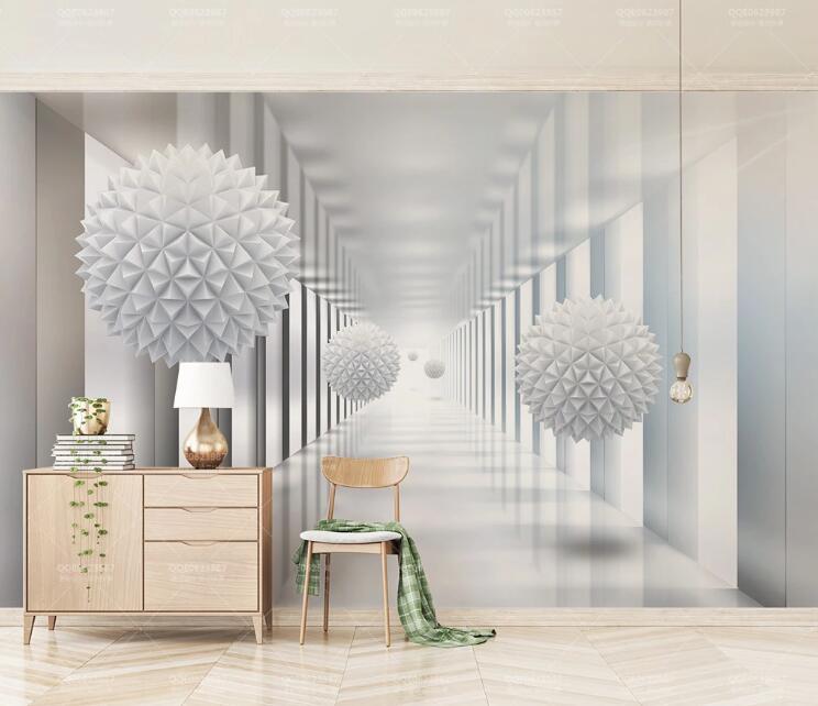 3D White Ball 1161 Wall Murals Wallpaper AJ Wallpaper 2
