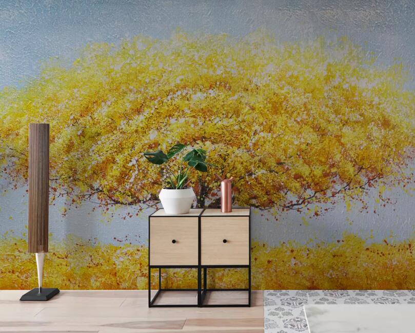 3D Golden Tree 1119 Wall Murals Wallpaper AJ Wallpaper 2