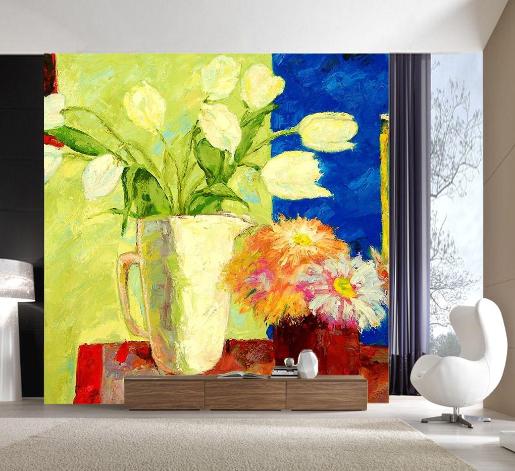 Flowers Cups Wallpaper AJ Wallpaper 2