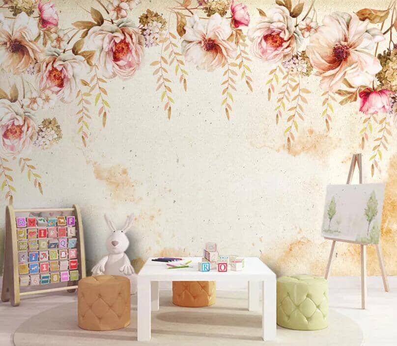 3D Red Flowers 1483 Wall Murals Wallpaper AJ Wallpaper 2